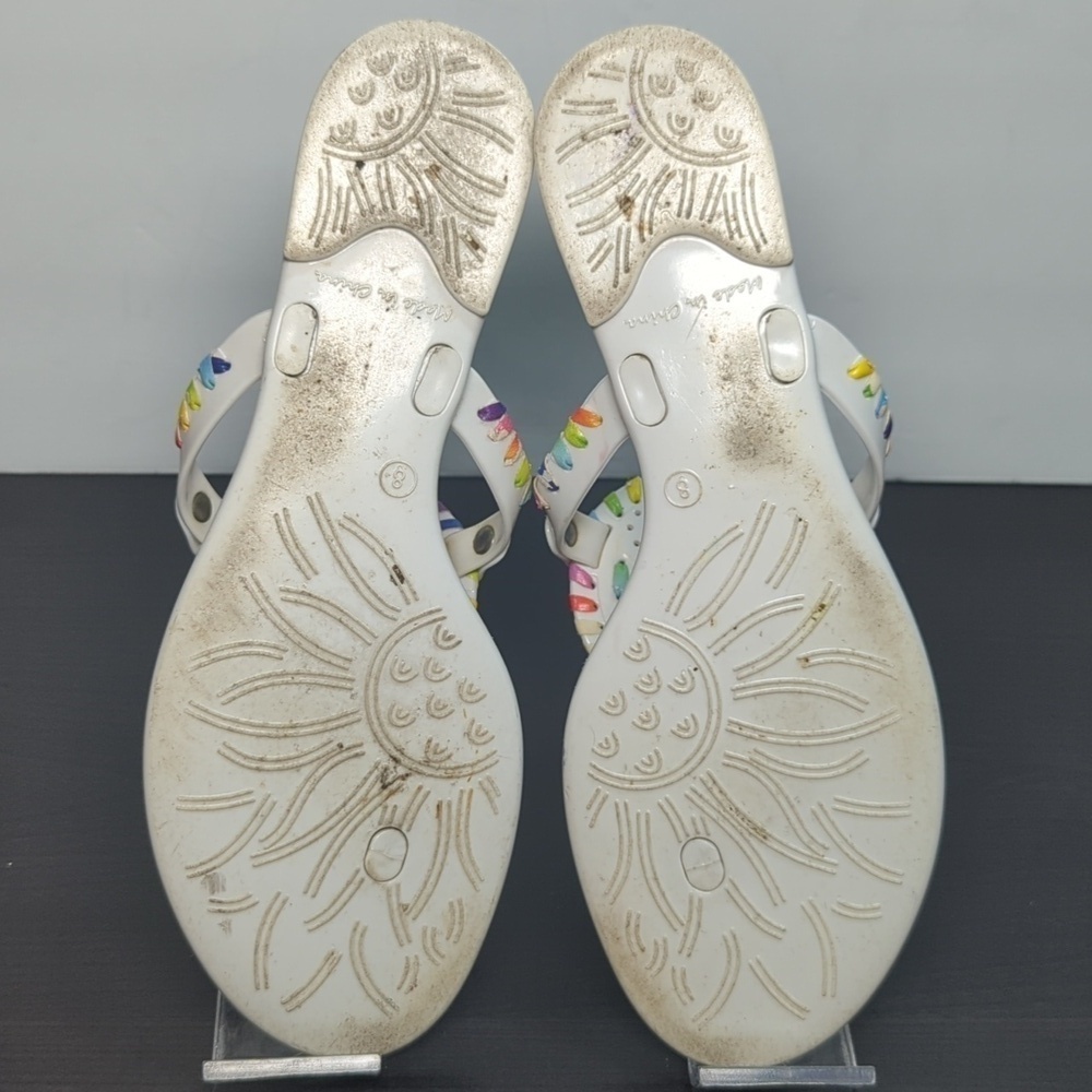 Jack Roger's Georgica white jelly flat sandals womans size 8 - Picture 7 of 13
